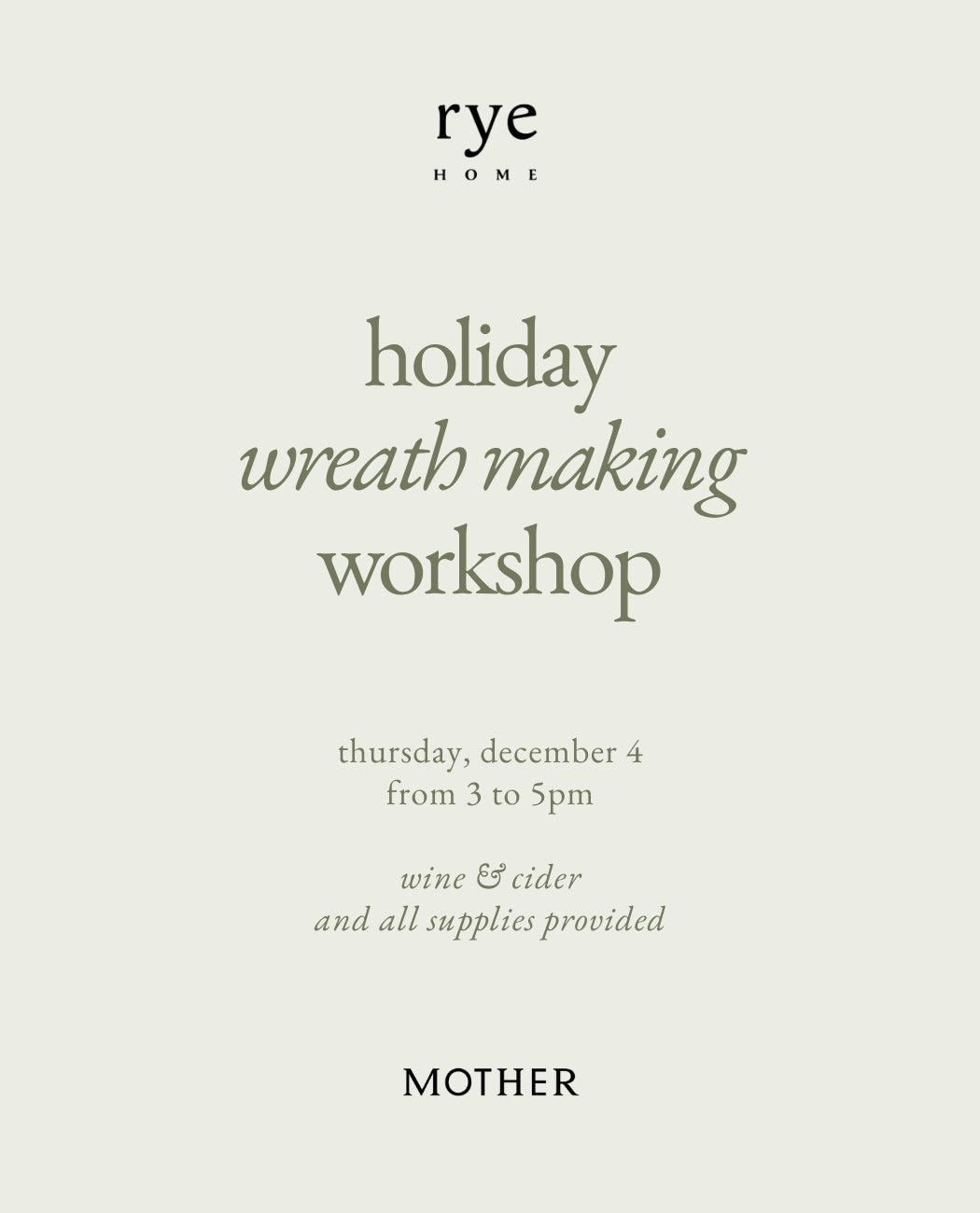 Holiday Wreath Making Workshop