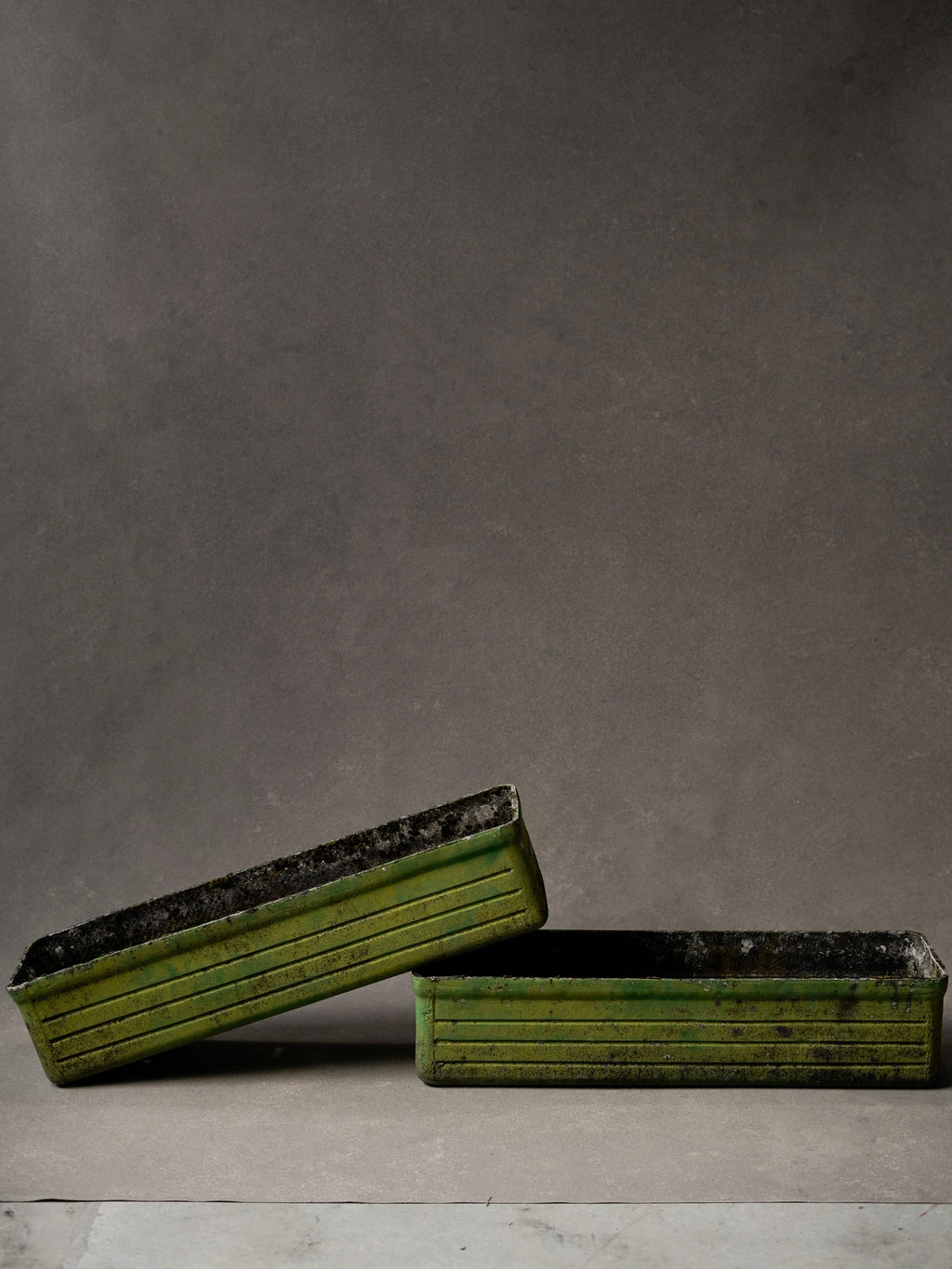 Ribbed Midcentury French Planters