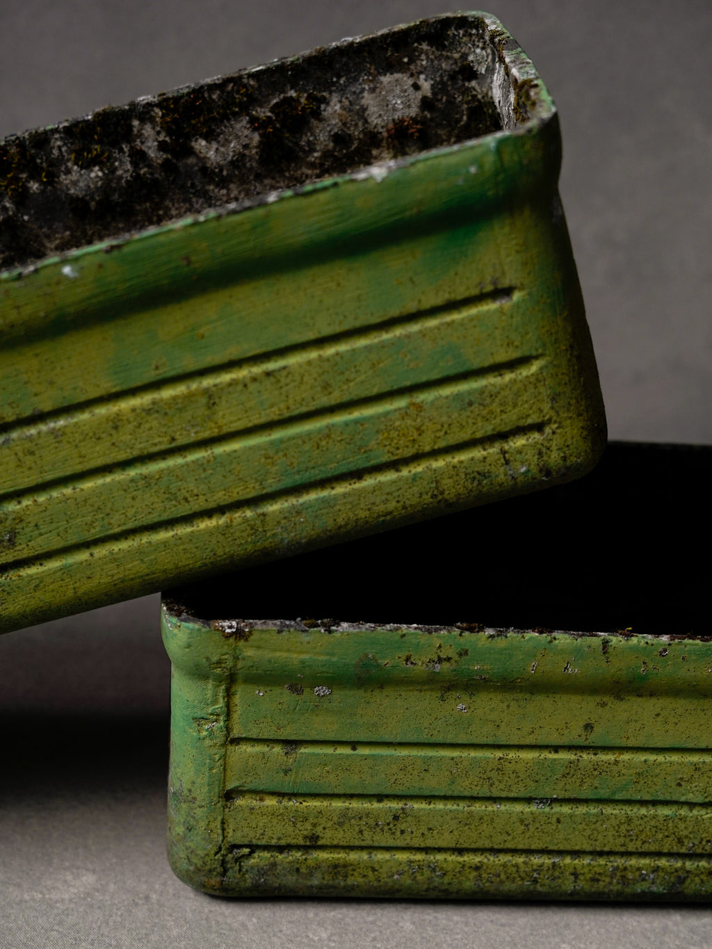 Ribbed Midcentury French Planters