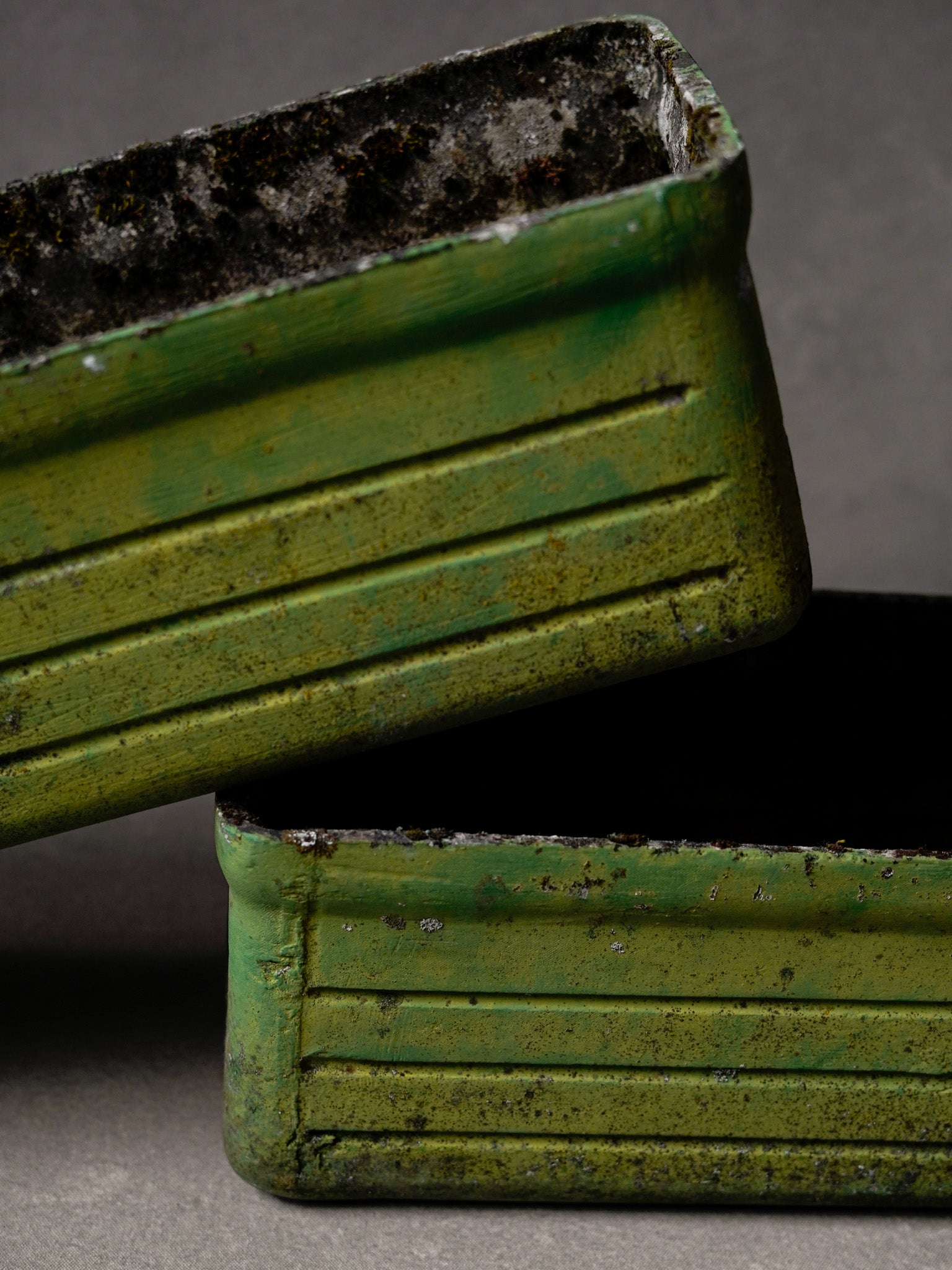 Ribbed Midcentury French Planters